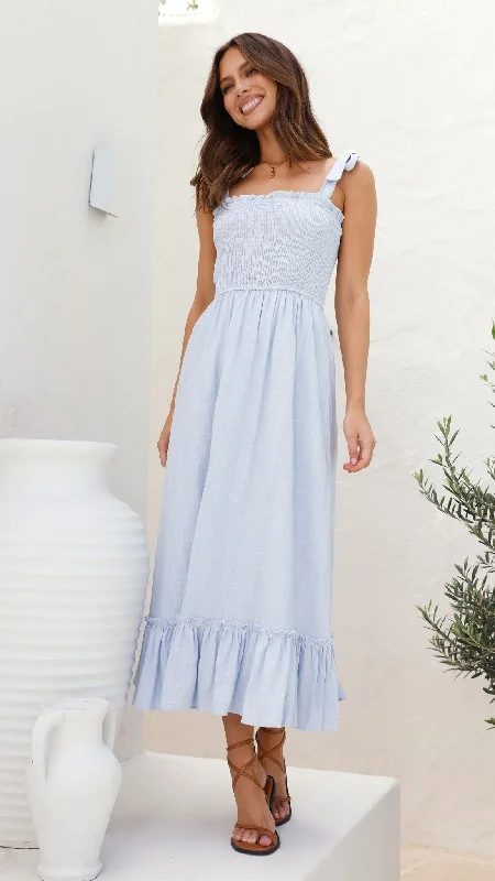 AAYLA MIDI DRESS -LIGHT BLUE