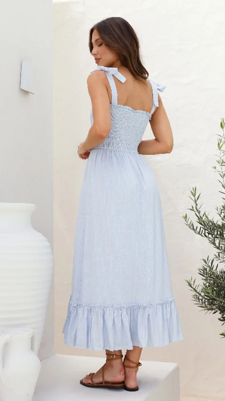 AAYLA MIDI DRESS -LIGHT BLUE