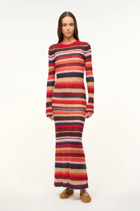 EIZA DRESS | AUTUMNAL FADED STRIPE