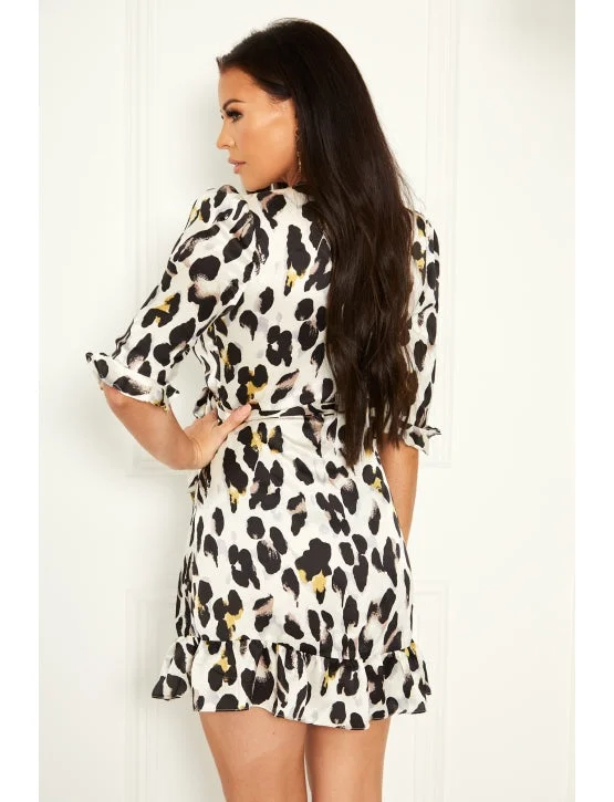 Animal Print Frill Dress