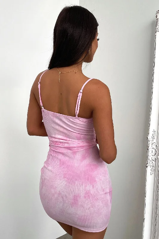 Elya Dress - Pink Tie Dye