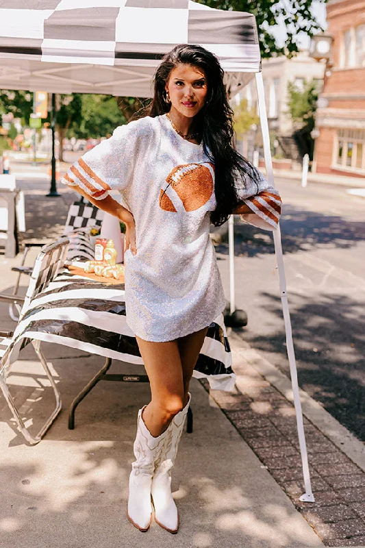 Life Of The Tailgate Sequin T-Shirt Dress