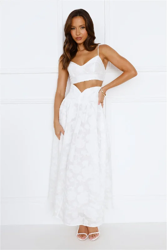 Simply Unique Maxi Skirt White