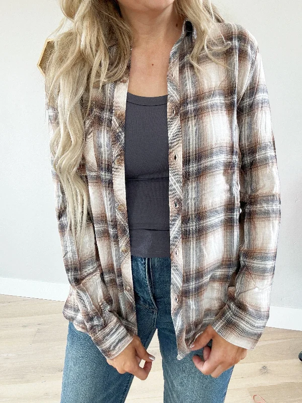 Always On Trend Flannel in Chesnut