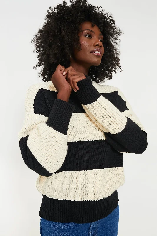 Black Fresca Stripe Sweater