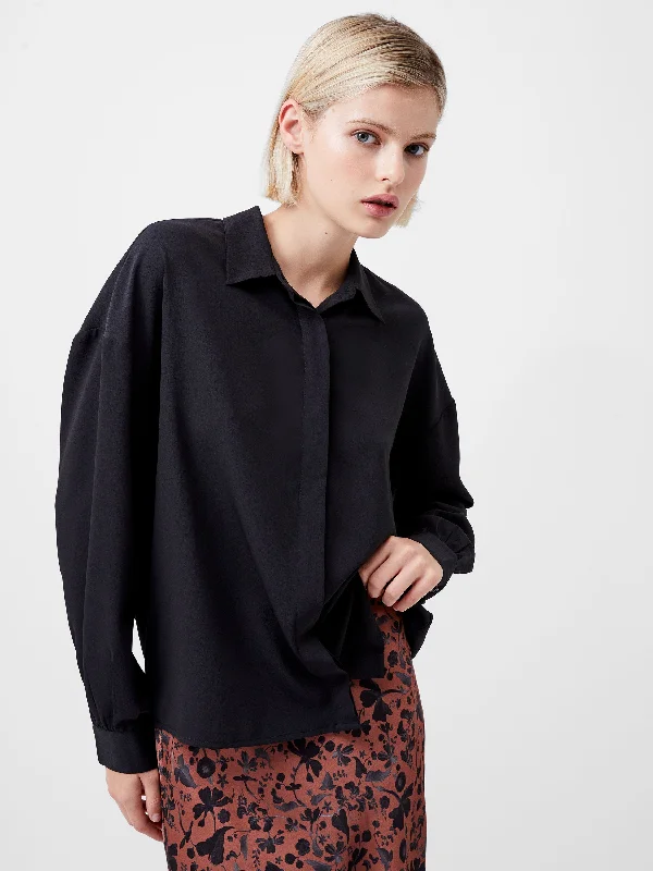 Capriana Crepe Tie Back Shirt