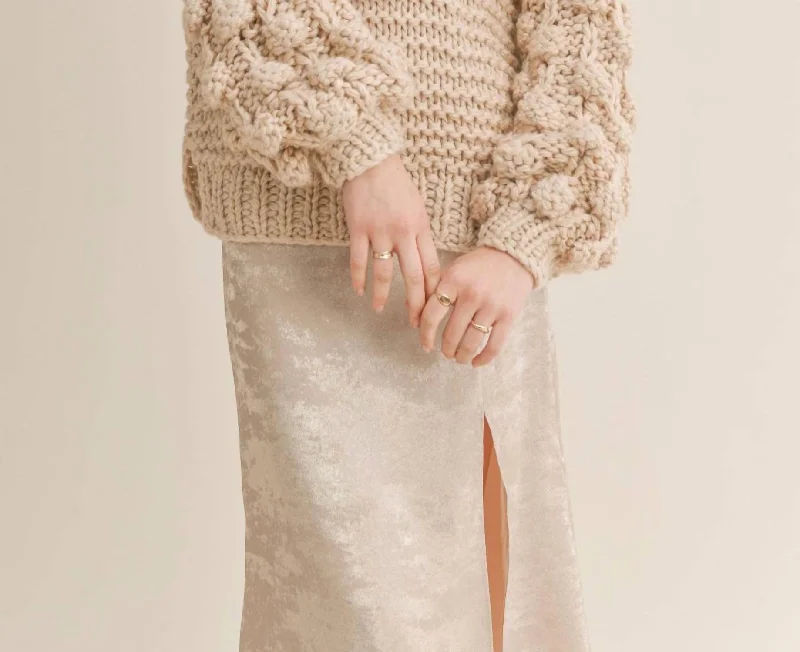 Hey Now Cutout Back Sweater In Cream