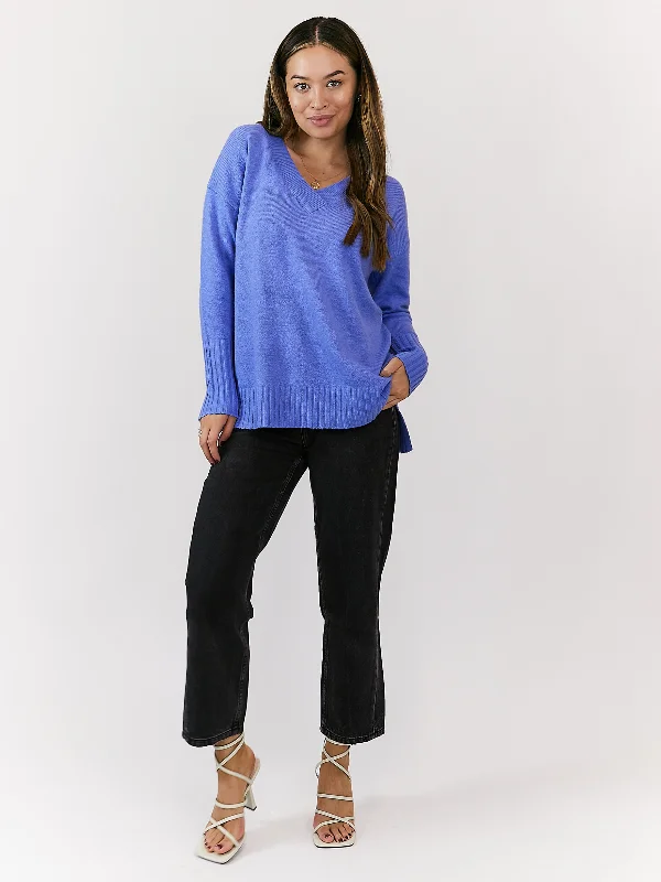 Reese Sky Blue V Neck Jumper