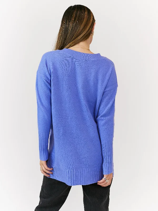 Reese Sky Blue V Neck Jumper