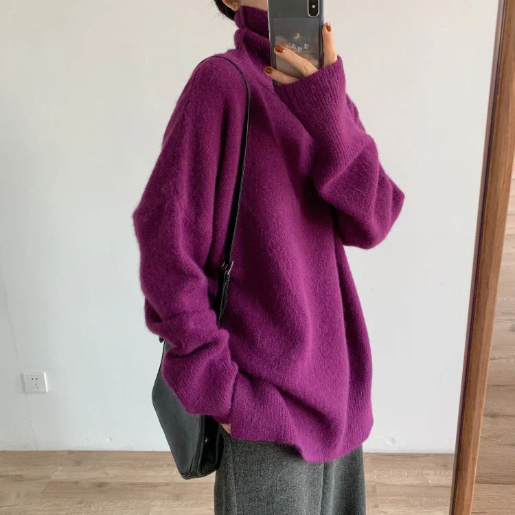 Soft Glutinous Turtleneck Sweater Women's Autumn And Winter Wear Match 2022 New Korean Style Loose-Fitting Simplicity