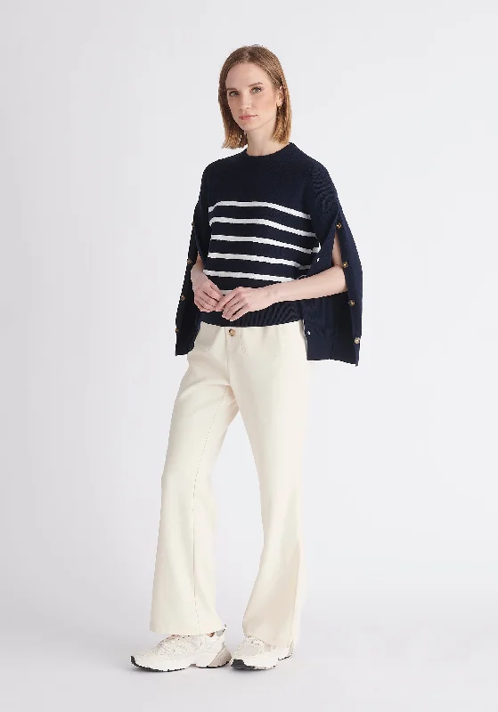 Striped Button Jumper