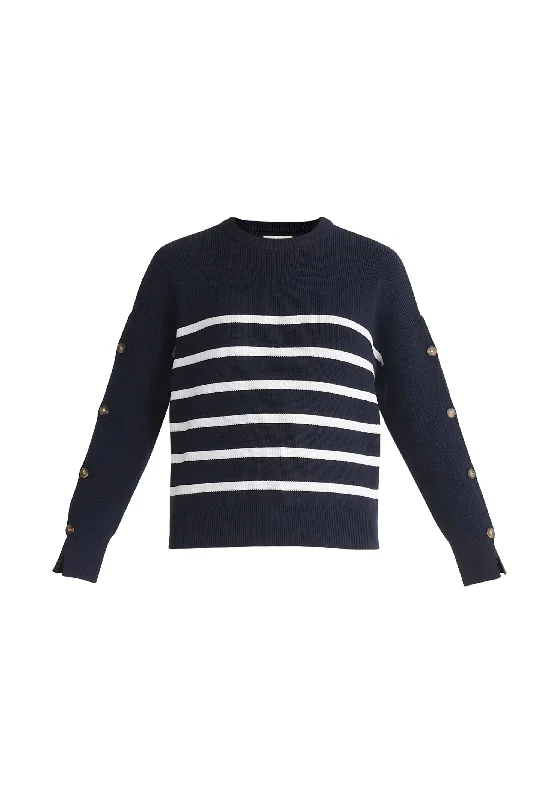 Striped Button Jumper