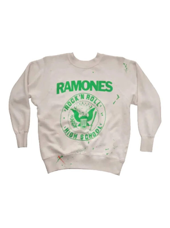 Women's Ramones Shrunken Sweatshirt In Vintage White