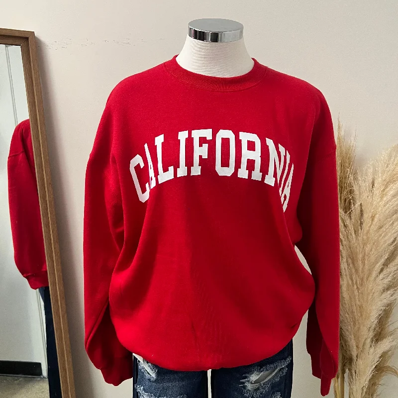 California Crewneck Top-Red