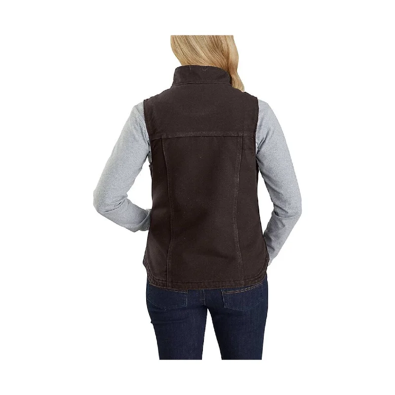 Carhartt Women's Sherpa Lined Vest Relaxed Fit - Dark Brown