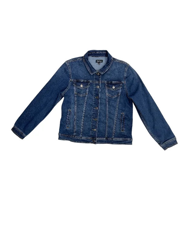 Jacket Denim By Clothes Mentor In Blue Denim, Size: L