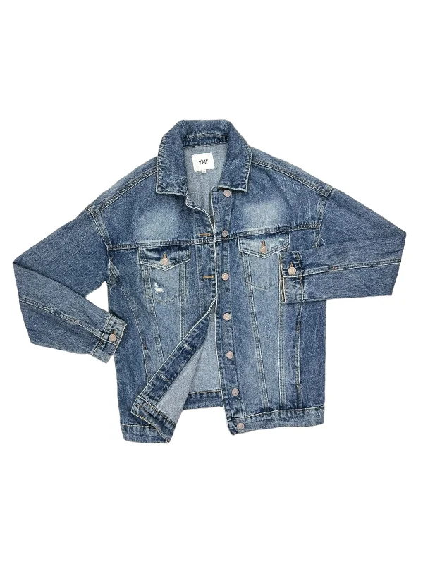 Jacket Denim By Ymi In Blue Denim, Size: M