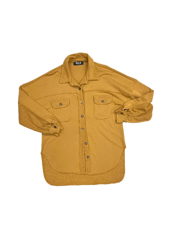 Jacket Shirt By Blue B In Yellow, Size: S