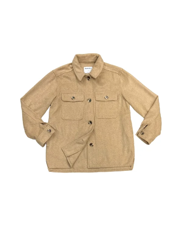 Jacket Shirt By Old Navy In Beige, Size: S