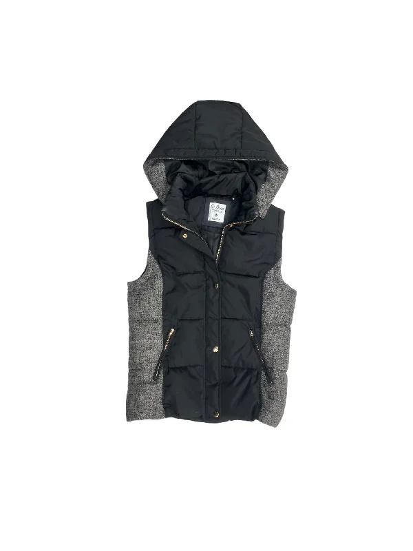 Vest Puffer & Quilted By Ci Sono In Black & Grey, Size: M