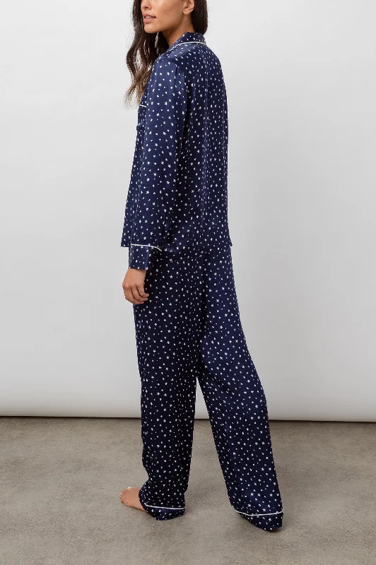 ALBA PAJAMA SET - SATIN MIDNIGHT STARS