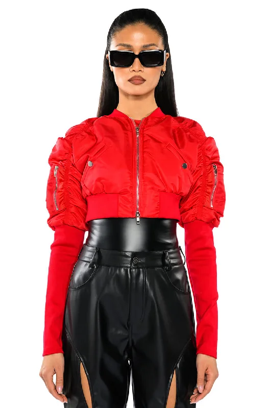 BABBS SKINNY ARM BOMBER JACKET