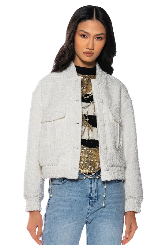 DAYTIME DRAMA TWEED BOMBER