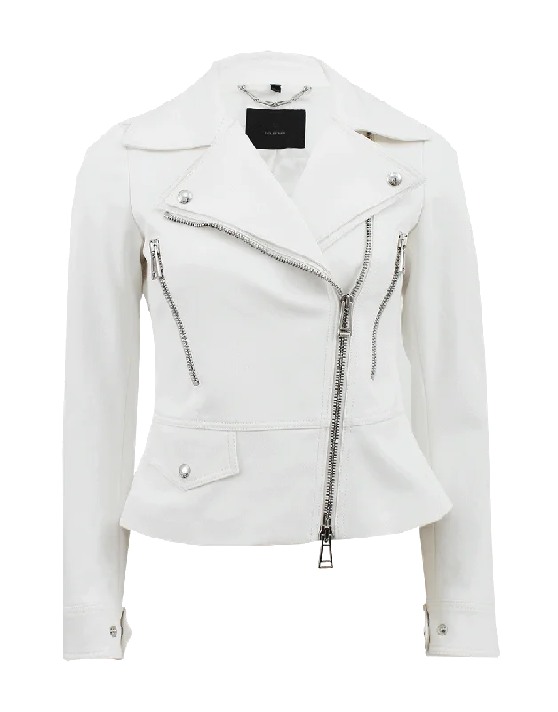 Long Sleeve Zip Sporty Moto Jacket