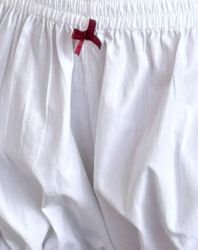 Picuta Brief Shorts in White with Red Trim