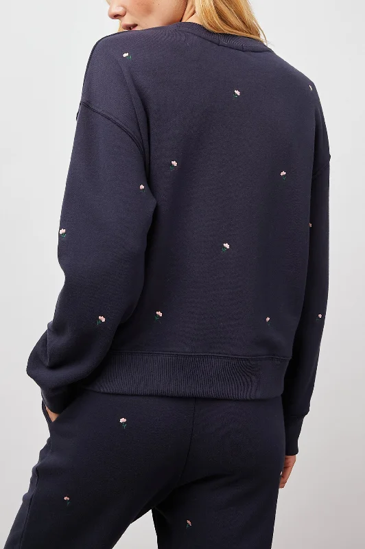 RAMONA SWEATSHIRT - NAVY BUDS