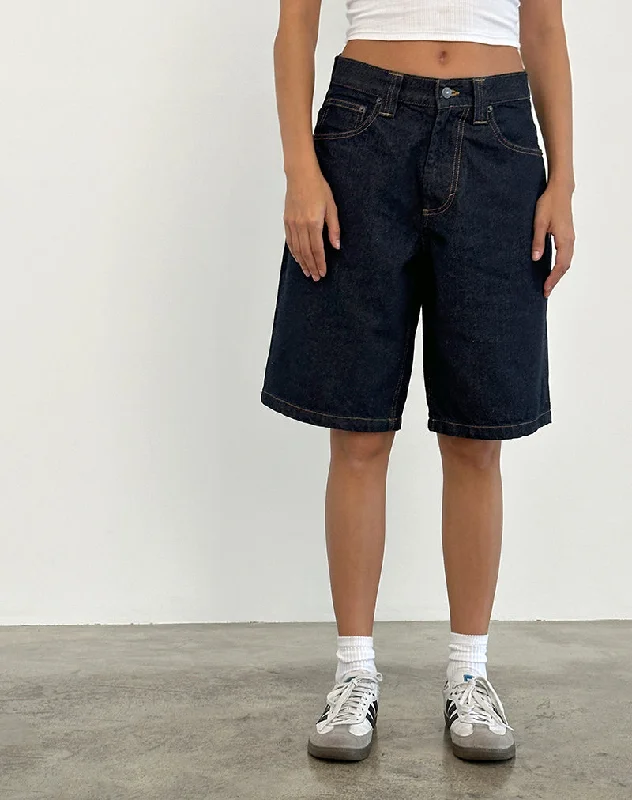 Low Rise Skater Short in Indigo