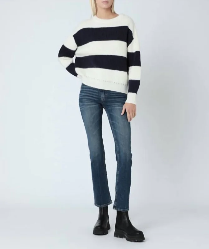 Stripe Sweater In Navy