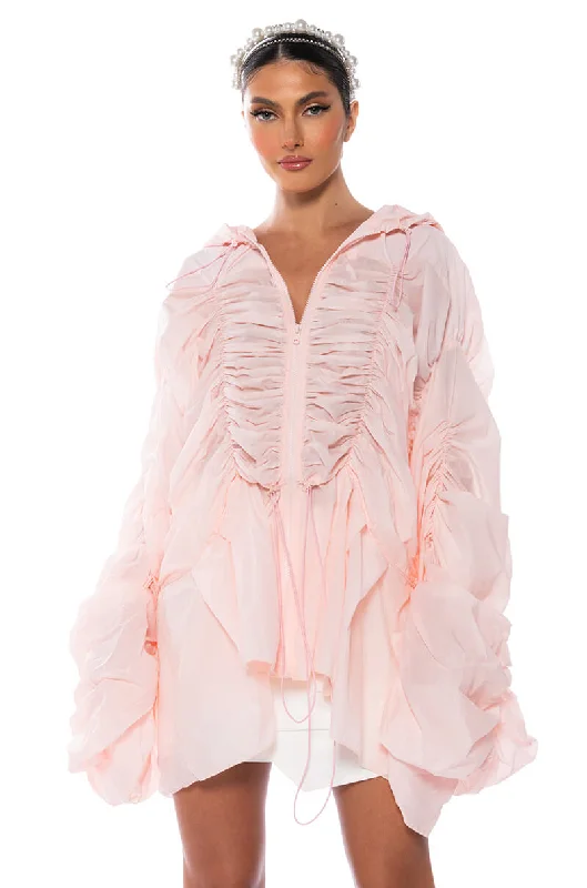 SWEETIE PIE PASTEL RUFFLE SPORTS BOMBER