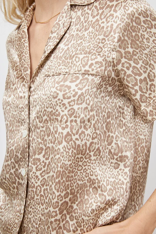 TOMMI PAJAMA SET - TAN CHEETAH