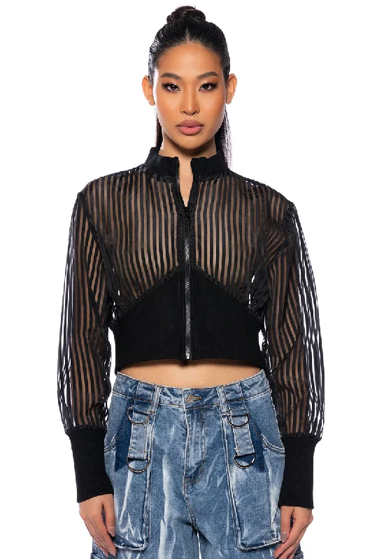 TOVE MESH FITTED BOMBER