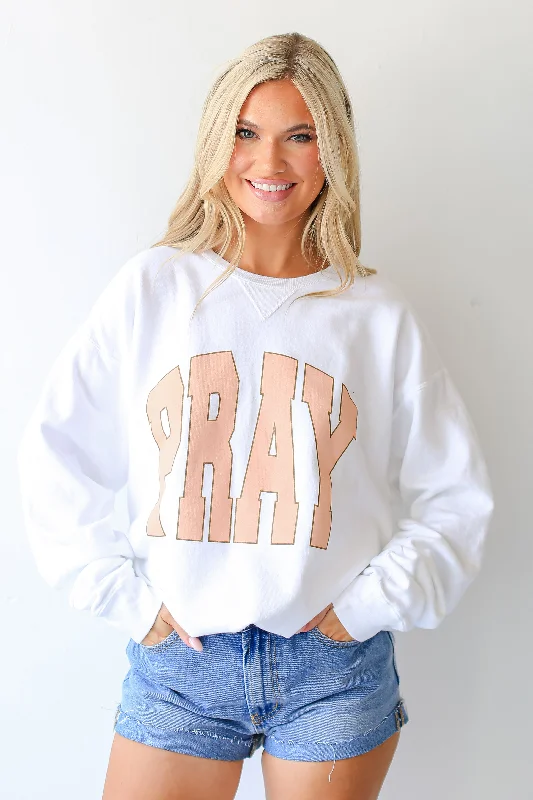 White Pray Sweatshirt