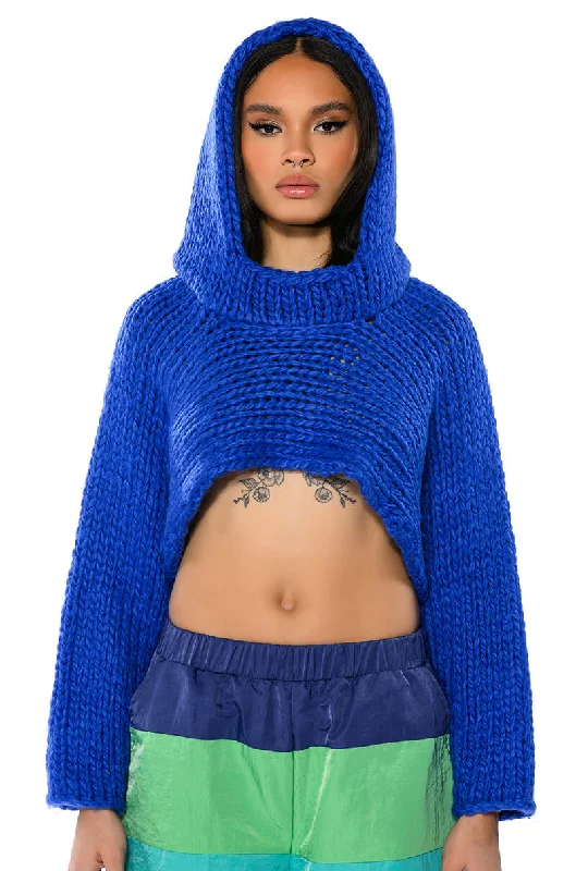 WILLA CROPPED HOODED SWEATER