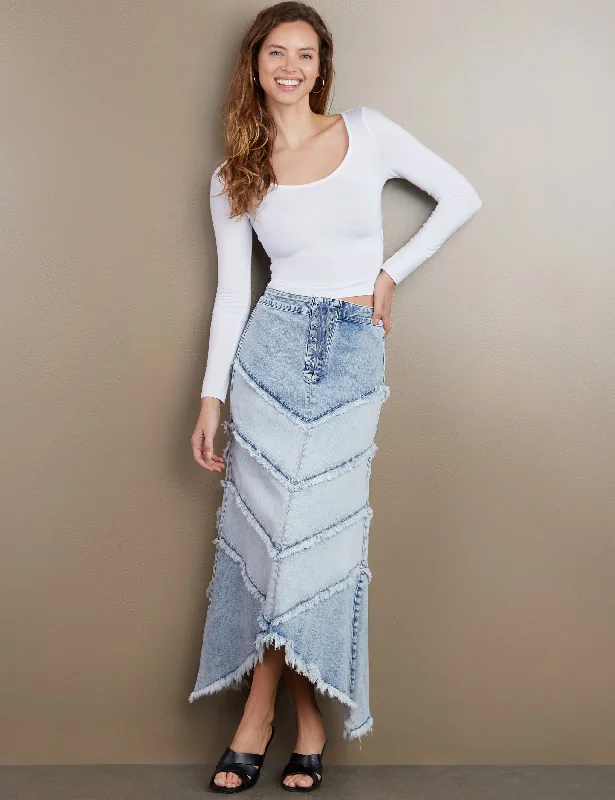 Chevron Maxi Skirt