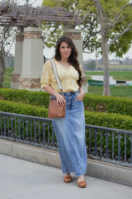 Estelle Denim Maxi Skirt