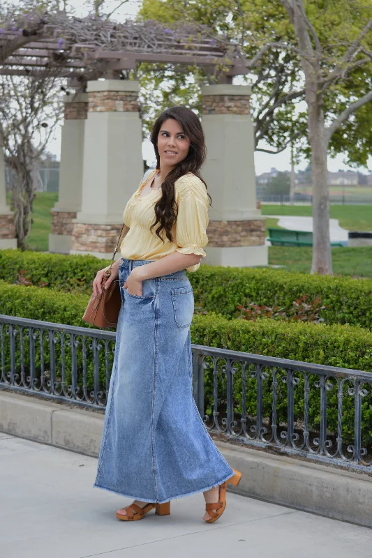 Estelle Denim Maxi Skirt