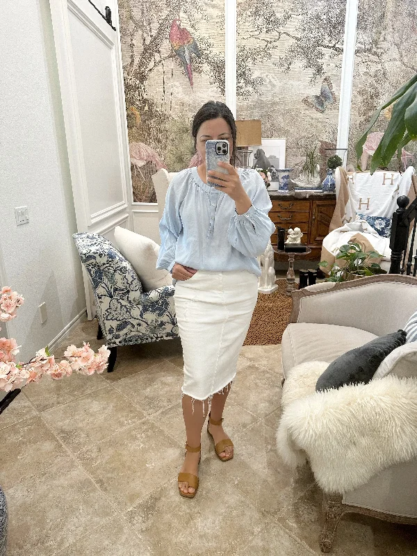 Havana White Distressed Skirt (Skirt Society Exclusive)