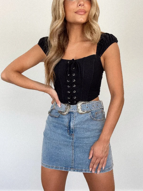 Honky Tonk Denim Skirt