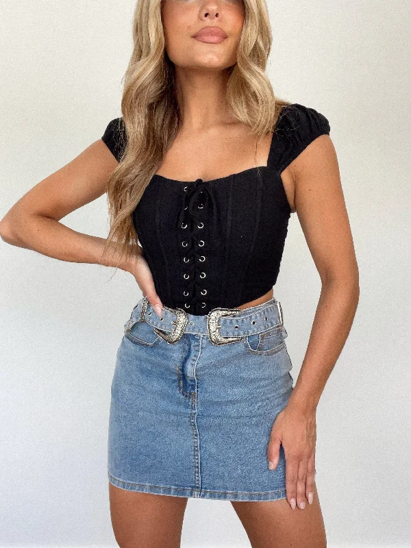 Honky Tonk Denim Skirt