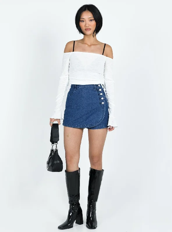 Moda Skort Dark Wash Denim