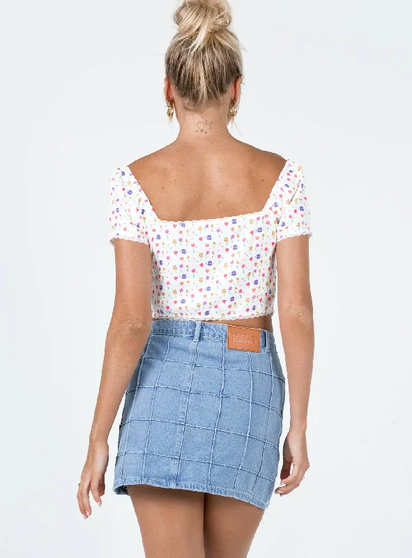 Tanis Denim Mini Skirt