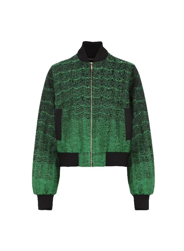 Wave Embroidered Cotton Jacket