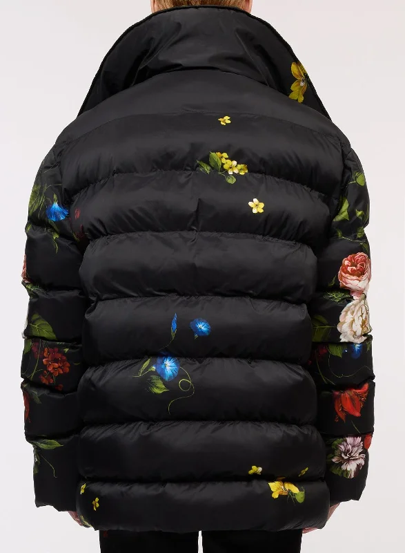 Flower Print Down Jacket