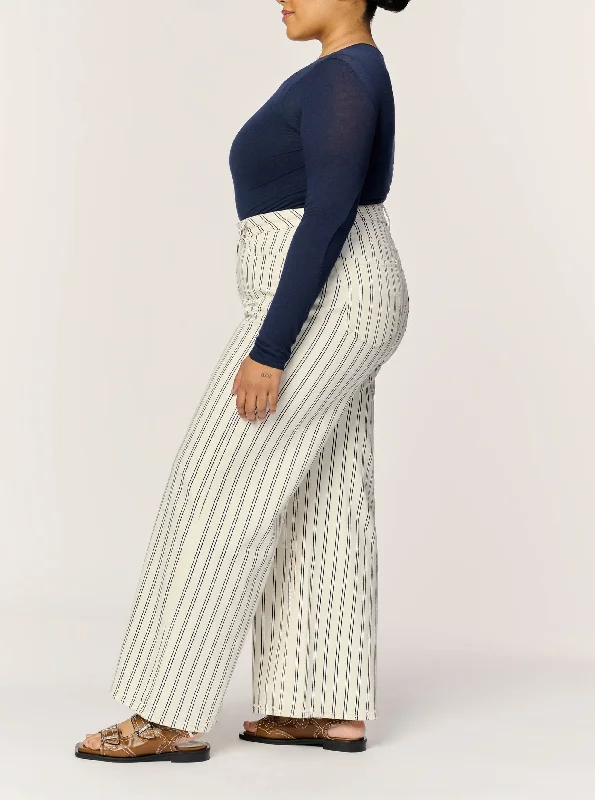 NCE Plus Relaxed Wide Leg - Striped Cloud