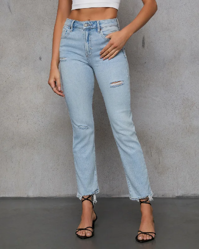 Riley High Rise Distressed Slim Jean