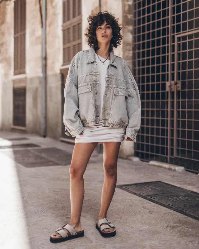 The Khaki Faded Denim Jacket